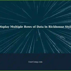 Keep Multiple Rows of Data Displaying on One Row: Rickhouse-style
