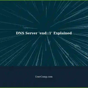 Understanding DNS Server 'end::1' - A Basic Tech Support Question