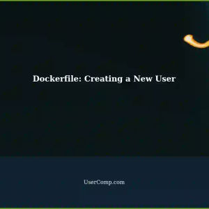 Creating a New User with Dockerfile: adduser --disabled-password