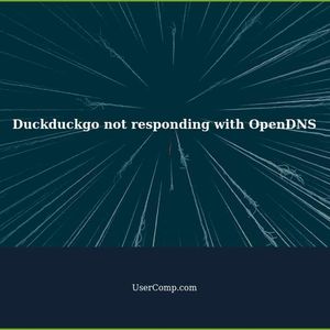 Duckduckgo not responding while OpenDNS is set