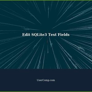 Editing Large SQLite3 Text Fields with Paragraphs & Newlines