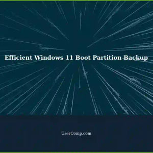 Efficiently Backing Up Windows 11 NTFS Boot Partition: Size-Conscious Solutions