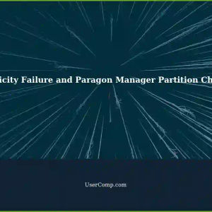 Electricity Failure Prevents Hard Disk Partition Changes with Paragon Manager