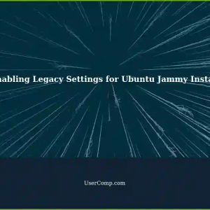 Enabling Legacy Settings and Installing Ubuntu Jammy 22.04 with RW_Legacy