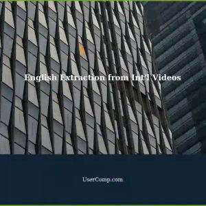Extracting Parts of International Conference Videos: English Spoken Language using Command Line