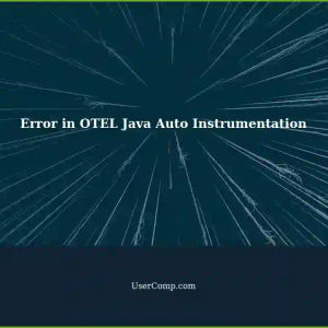 Getting Error Running Auto Instrumentation using OTEL Java Service