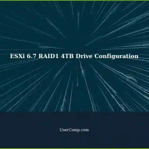 Configuring 4TB RAID1 Drives in ESXi 6.7 for a Linux VM