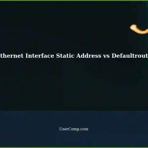 Ethernet Interface Using Static Address Ignoring Defaultroute Provided by DHCP Server