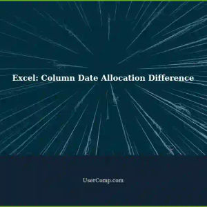 Excel: Column Date Allocation - Block: Calculating the Difference Between Column B and Column A
