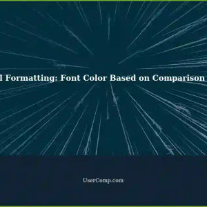 Conditional Formatting in Excel: Changing Font Color Based on Comparison with 4th Column Value