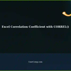 Understanding Correlation Coefficient in Excel: CORREL() Function