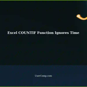 Excel not Counting Time with COUNTIF Function: Troubleshooting Steps