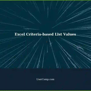 Excel Formula: Returning List Values Based on Criteria - TOM, BOB, JIM, and TIM