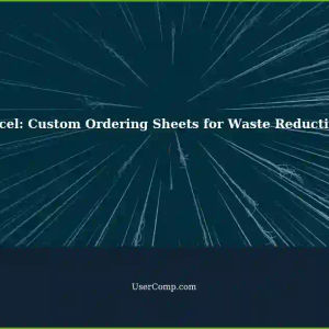 Creating Ordering Sheets: Minimizing Waste with Custom Sizing in Excel
