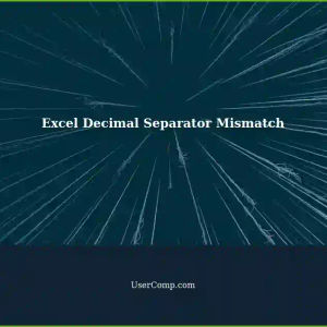 MS Excel: Decimal Separator Mismatch between Sheets
