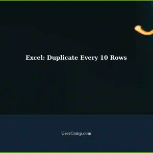 Excel: Duplicate Every 10 Rows - Data Processing