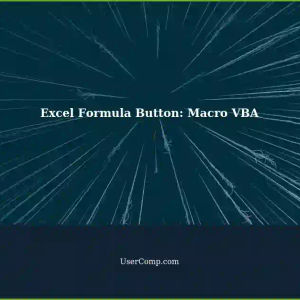Automating Excel Formulas with Macro VBA: Creating a Command Button