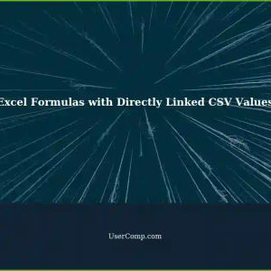Applying Formulas Directly Linked to CSV Values in Excel