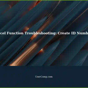 Struggling with Excel Function in Tracking Database? Create ID Number Easily