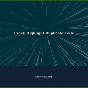 Highlighting Excel Cells with Duplicate Test Results