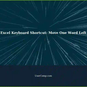 Move Cursor One Word to the Left in Excel: Keyboard Shortcut