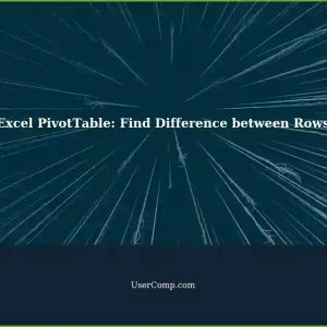 PivotTable in Excel: Get the Difference between Two Rows - Original Table Value