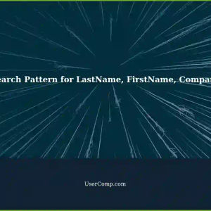 Excel: Searching for a Specific Pattern in LastName, FirstName, CompanyName Cells