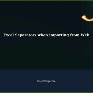 Excel Separators when importing from Web