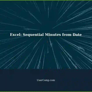 Creating Sequential Minutes Column Based on Given Date in Excel