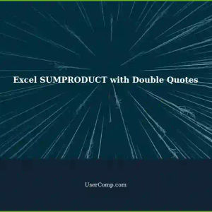 Excel: SUMPRODUCT Cells Containing Double Quotes