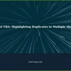 Automating Monthly Summary Sheets: Highlighting Duplicates Across Excel VBA Sheets