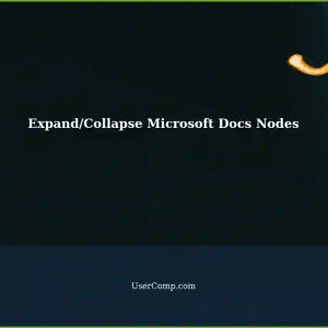 Automatically Expand/Collapse Treeview Nodes in Microsoft Documentation