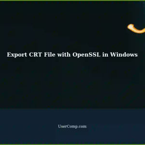 Exporting CRT File Certificates using OpenSSL in Windows DOS Prompt