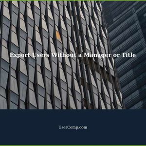 Export Users Without a Manager or Title, Excluding Disabled Accounts