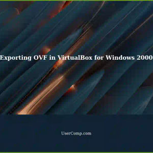 Activating the Export Option for OVF in VirtualBox for Windows 2000