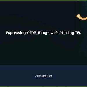 Is it possible to express a CIDR range as 2 ranges (lower and upper) with some middle IP(s) missing?