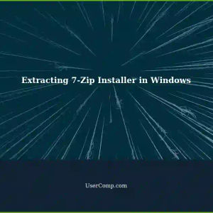 Extracting 7-Zip Installer (.exe) Without Installing (Command Line Parameters) in Windows
