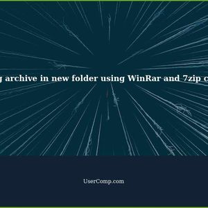 WinRar and 7zip command to extract archive in new folder