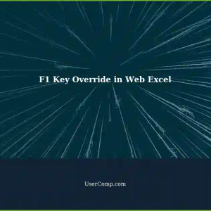 Disable/Enable F1 Key Override for Web Excel in Microsoft 365 Browsers