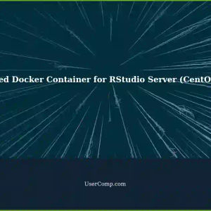 Installing RStudio Server: Failed Docker Container (CentOS 7)