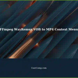 Using FFmpeg for WayRemux VOB to MP4: Adding Custom Context Menu Options
