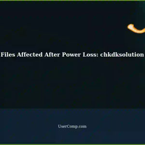 Troubleshooting: Files Affected After Power Loss - Checking with chkdsk