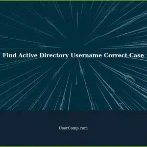 Simplest Way to Find Active Directory Username in Correct Case (Capital Letters) in AD and Windows 10/11