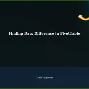 Finding the Difference in Days inside a PivotTable