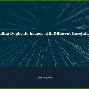 Finding Duplicate Images with Different Resolutions: A Tech Support Solution
