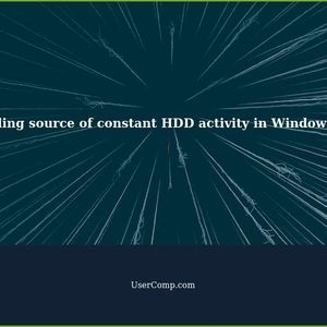 Need help finding source of constant HDD activity in Windows 10