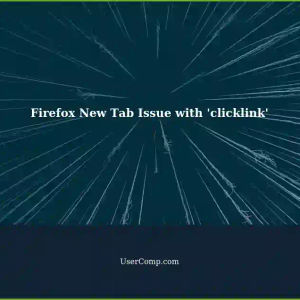 Firefox: Open Link in New Tab with 'clicklink' not working