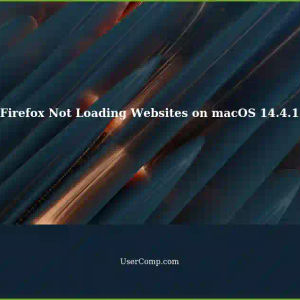 Firefox Refuses to Load Websites: A Solution for macOS 14.4.1 (Sonoma) Users