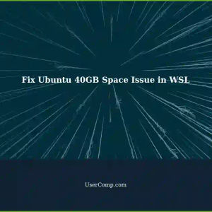 Fixing Normal Ubuntu Take 40GB Space Issue in WSL