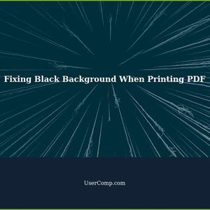 How to Fix Black Background When Printing PDF File